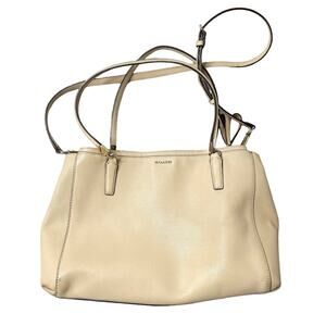 Coach Madison Christie Carryall Satchel Beige Tan Large Purse Leather Y2K